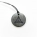 Pendant with engraving "Trefoil" Of Mineral Shungite 50mm
